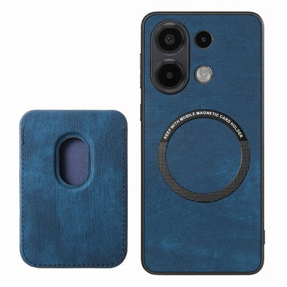 D12 For Xiaomi Redmi Note 13 4G Case Leather+TPU Retro Phone Cover with Detachable Card Slot