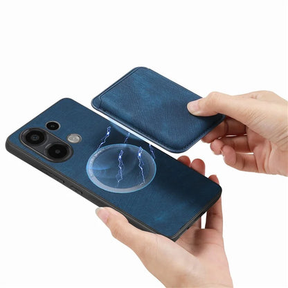 D12 For Xiaomi Redmi Note 13 4G Case Leather+TPU Retro Phone Cover with Detachable Card Slot