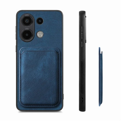 D12 For Xiaomi Redmi Note 13 4G Case Leather+TPU Retro Phone Cover with Detachable Card Slot