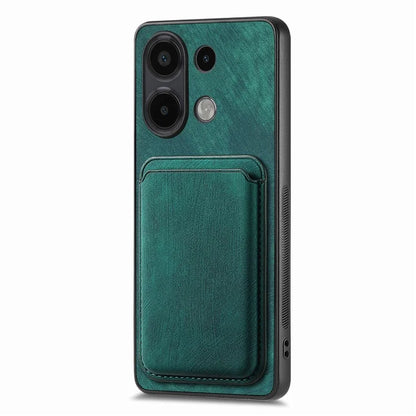 D12 For Xiaomi Redmi Note 13 4G Case Leather+TPU Retro Phone Cover with Detachable Card Slot