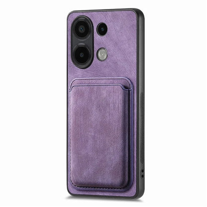 D12 For Xiaomi Redmi Note 13 4G Case Leather+TPU Retro Phone Cover with Detachable Card Slot