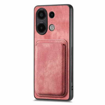 D12 For Xiaomi Redmi Note 13 4G Case Leather+TPU Retro Phone Cover with Detachable Card Slot