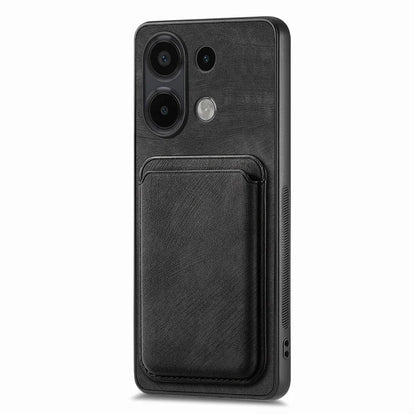 D12 For Xiaomi Redmi Note 13 4G Case Leather+TPU Retro Phone Cover with Detachable Card Slot