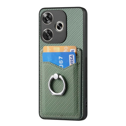 For Xiaomi Poco F6 5G / Redmi Turbo 3 5G Case Card Slots Ring Holder Kickstand Phone Cover