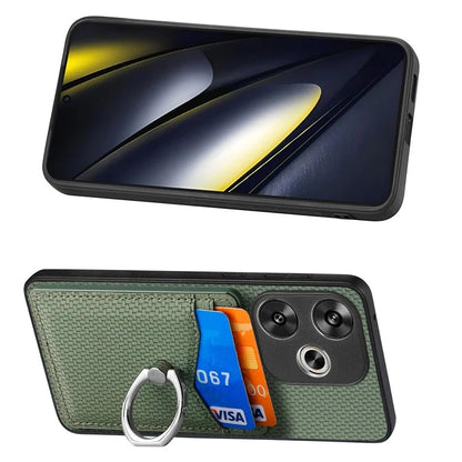 For Xiaomi Poco F6 5G / Redmi Turbo 3 5G Case Card Slots Ring Holder Kickstand Phone Cover