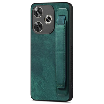 D11 For Xiaomi Poco F6 5G / Redmi Turbo 3 5G Case Wristband Leather + TPU Phone Cover