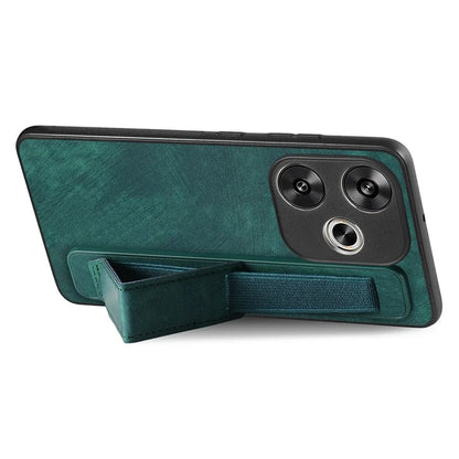 D11 For Xiaomi Poco F6 5G / Redmi Turbo 3 5G Case Wristband Leather + TPU Phone Cover