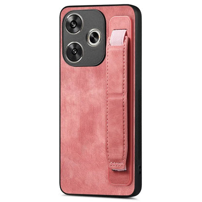 D11 For Xiaomi Poco F6 5G / Redmi Turbo 3 5G Case Wristband Leather + TPU Phone Cover