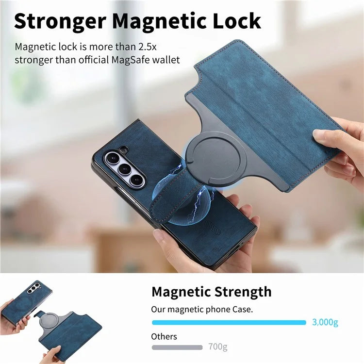 CASENEO MW-03 For Samsung Galaxy Z Fold6 5G Case Leather 2-in-1 Magnetic Detachable Wallet Phone Cover