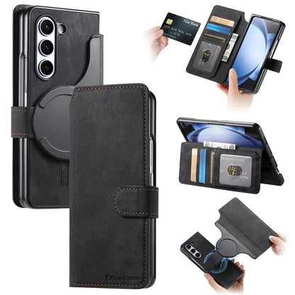 CASENEO MW-03 For Samsung Galaxy Z Fold6 5G Case Leather 2-in-1 Magnetic Detachable Wallet Phone Cover