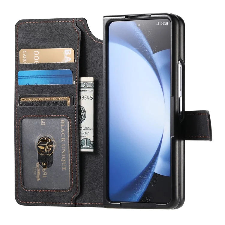 CASENEO MW-03 For Samsung Galaxy Z Fold6 5G Case Leather 2-in-1 Magnetic Detachable Wallet Phone Cover