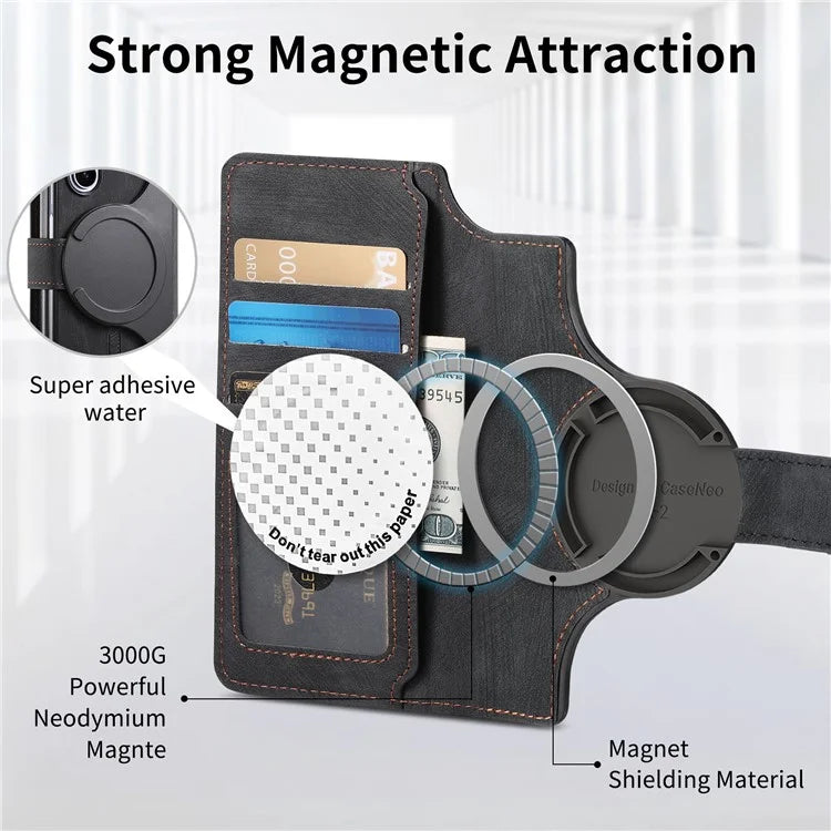 CASENEO MW-03 For Samsung Galaxy Z Fold6 5G Case Leather 2-in-1 Magnetic Detachable Wallet Phone Cover