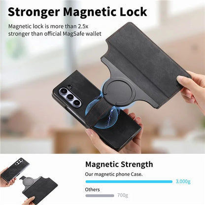 CASENEO MW-03 For Samsung Galaxy Z Fold6 5G Case Leather 2-in-1 Magnetic Detachable Wallet Phone Cover