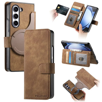 CASENEO MW-03 For Samsung Galaxy Z Fold6 5G Case Leather 2-in-1 Magnetic Detachable Wallet Phone Cover