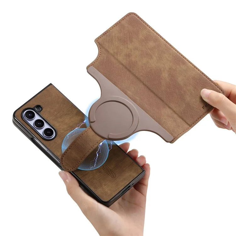 CASENEO MW-03 For Samsung Galaxy Z Fold6 5G Case Leather 2-in-1 Magnetic Detachable Wallet Phone Cover