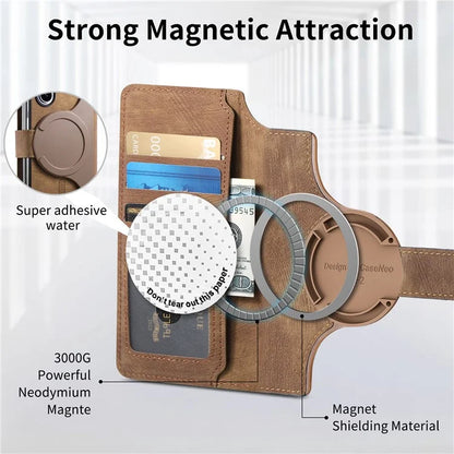 CASENEO MW-03 For Samsung Galaxy Z Fold6 5G Case Leather 2-in-1 Magnetic Detachable Wallet Phone Cover