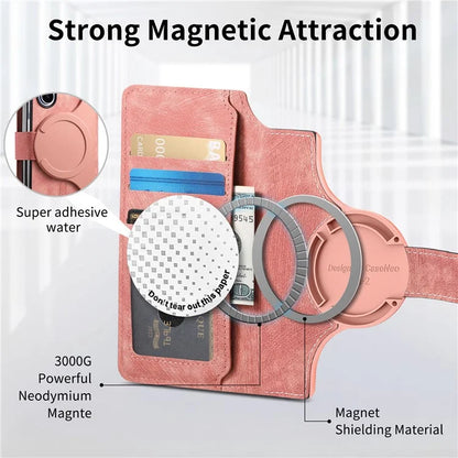 CASENEO MW-03 For Samsung Galaxy Z Fold6 5G Case Leather 2-in-1 Magnetic Detachable Wallet Phone Cover