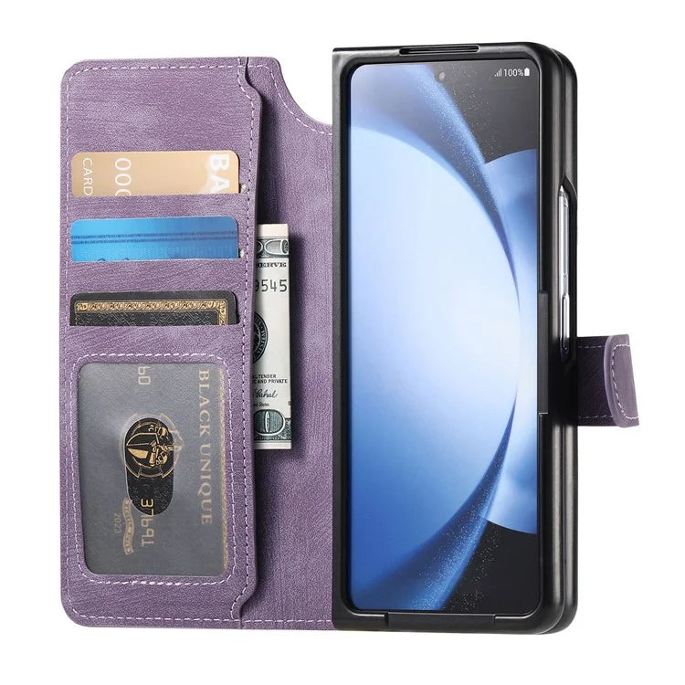 CASENEO MW-03 For Samsung Galaxy Z Fold6 5G Case Leather 2-in-1 Magnetic Detachable Wallet Phone Cover