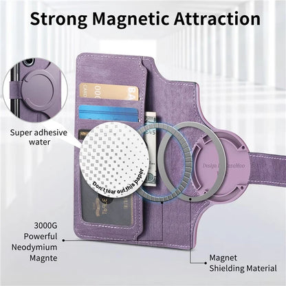CASENEO MW-03 For Samsung Galaxy Z Fold6 5G Case Leather 2-in-1 Magnetic Detachable Wallet Phone Cover