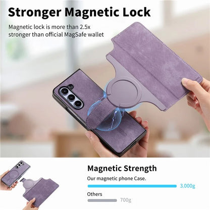 CASENEO MW-03 For Samsung Galaxy Z Fold6 5G Case Leather 2-in-1 Magnetic Detachable Wallet Phone Cover