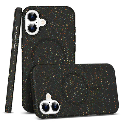 For iPhone 16 Case Compatible with MagSafe Colorful Dot Hard PC Matte Phone Cover