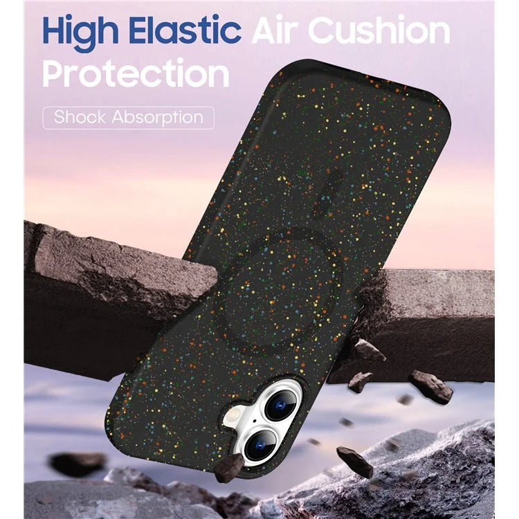 For iPhone 16 Case Compatible with MagSafe Colorful Dot Hard PC Matte Phone Cover