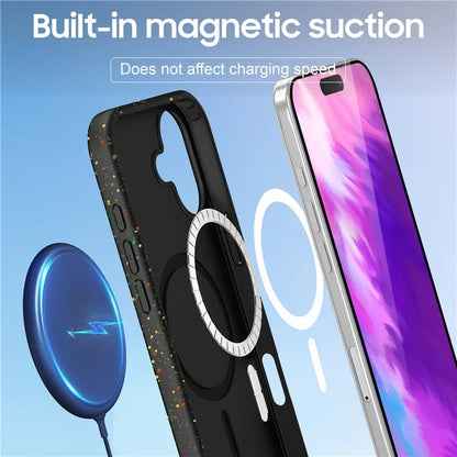 For iPhone 16 Case Compatible with MagSafe Colorful Dot Hard PC Matte Phone Cover