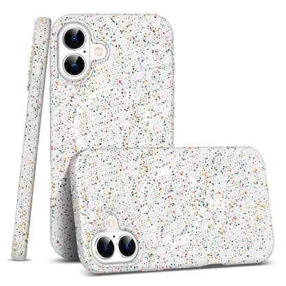 For iPhone 16 Case Compatible with MagSafe Colorful Dot Hard PC Matte Phone Cover