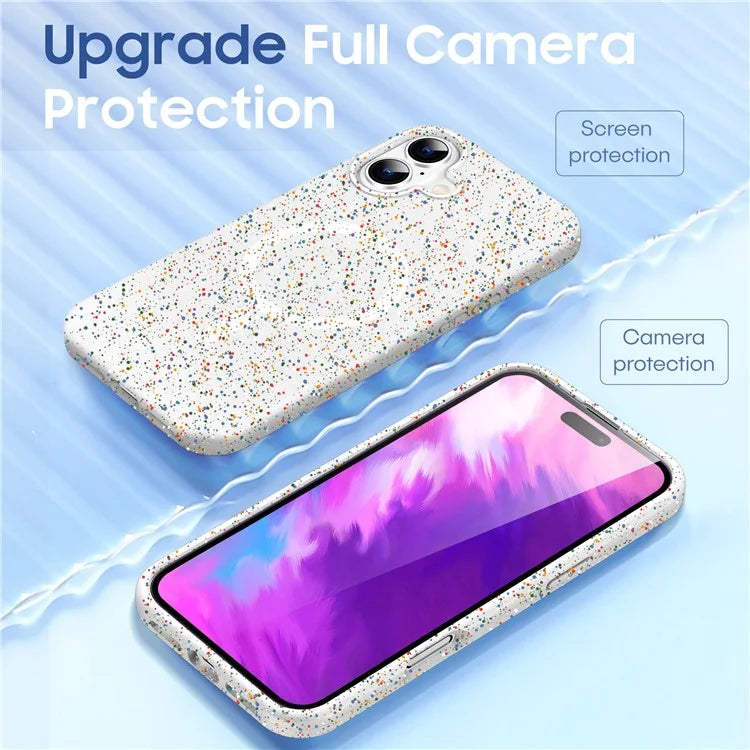 For iPhone 16 Case Compatible with MagSafe Colorful Dot Hard PC Matte Phone Cover