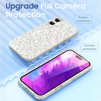 For iPhone 16 Case Compatible with MagSafe Colorful Dot Hard PC Matte Phone Cover