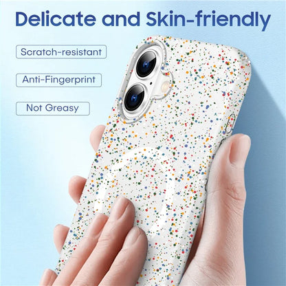 For iPhone 16 Case Compatible with MagSafe Colorful Dot Hard PC Matte Phone Cover