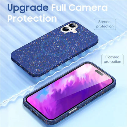 For iPhone 16 Case Compatible with MagSafe Colorful Dot Hard PC Matte Phone Cover