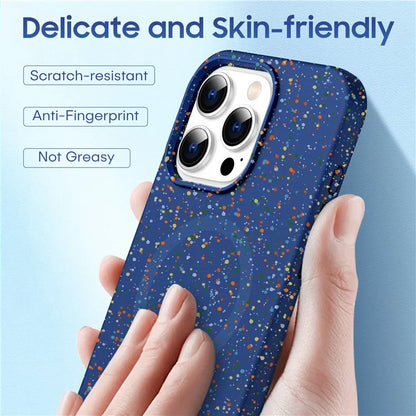 For iPhone 16 Pro Case Colorful Dot Hard PC Matte Phone Cover Compatible with MagSafe