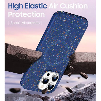 For iPhone 16 Pro Case Colorful Dot Hard PC Matte Phone Cover Compatible with MagSafe
