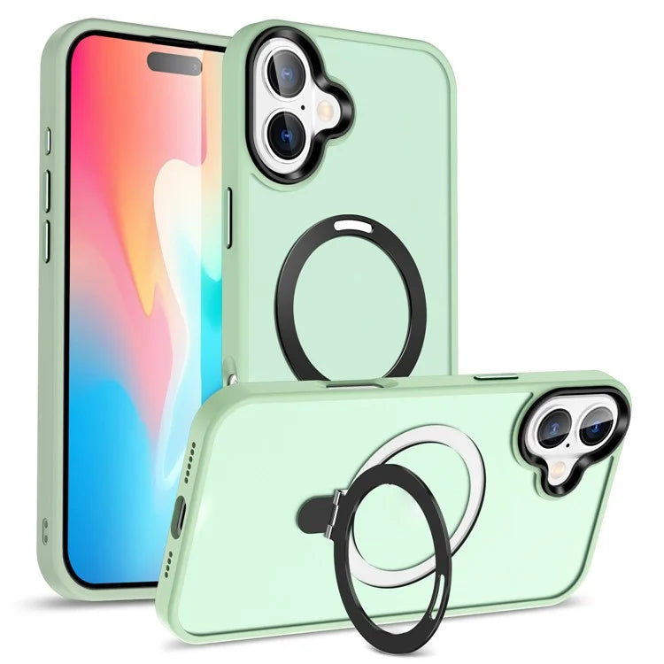 For iPhone 16 Plus Case Kickstand Back Phone Cover Compatible with MagSafe