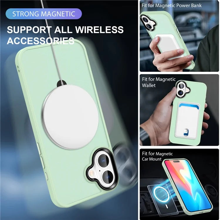 For iPhone 16 Plus Case Kickstand Back Phone Cover Compatible with MagSafe