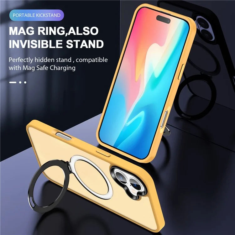 For iPhone 16 Plus Case Kickstand Back Phone Cover Compatible with MagSafe