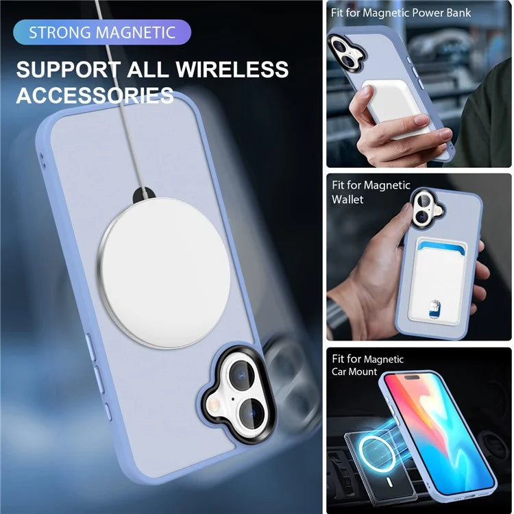 For iPhone 16 Plus Case Kickstand Back Phone Cover Compatible with MagSafe