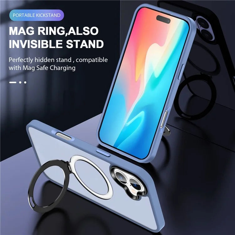For iPhone 16 Plus Case Kickstand Back Phone Cover Compatible with MagSafe