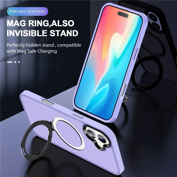 For iPhone 16 Plus Case Kickstand Back Phone Cover Compatible with MagSafe