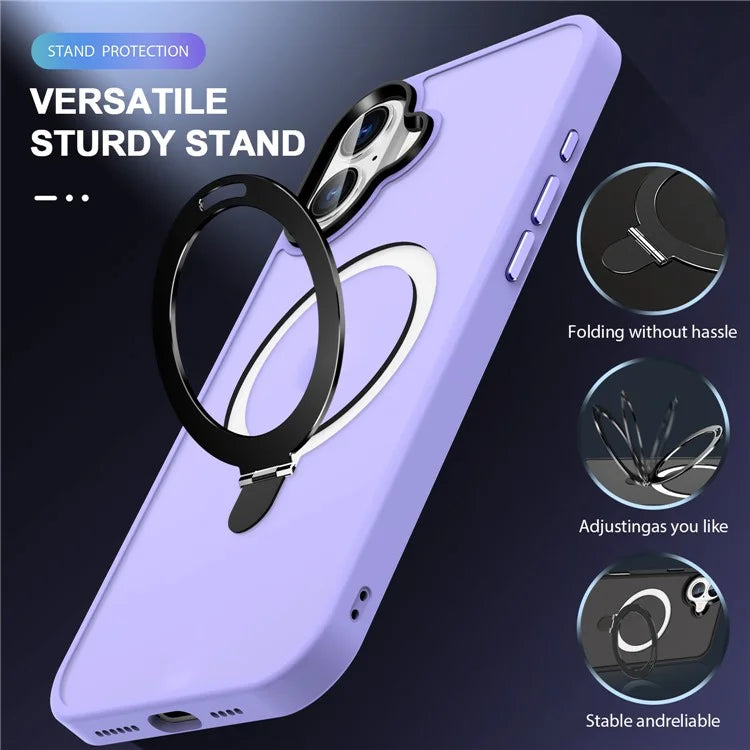 For iPhone 16 Plus Case Kickstand Back Phone Cover Compatible with MagSafe