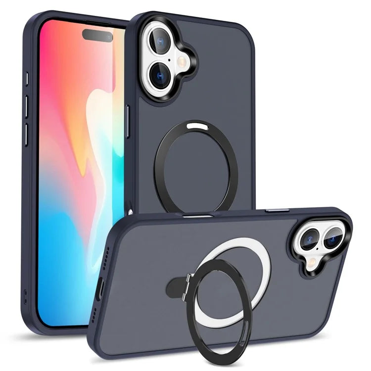 For iPhone 16 Plus Case Kickstand Back Phone Cover Compatible with MagSafe
