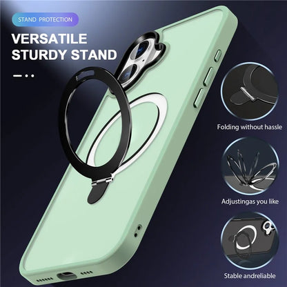 For iPhone 16 Case Compatible with MagSafe Kickstand Back Phone Cover