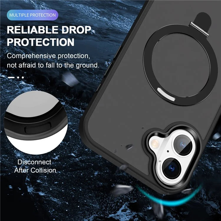 For iPhone 16 Case Compatible with MagSafe Kickstand Back Phone Cover