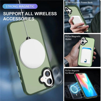 For iPhone 16 Case Compatible with MagSafe Kickstand Back Phone Cover