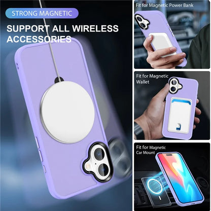 For iPhone 16 Case Compatible with MagSafe Kickstand Back Phone Cover