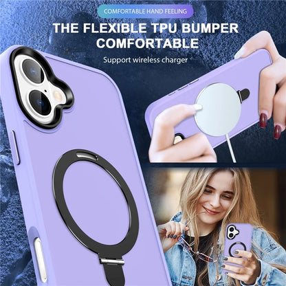 For iPhone 16 Case Compatible with MagSafe Kickstand Back Phone Cover