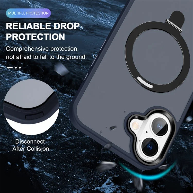 For iPhone 16 Case Compatible with MagSafe Kickstand Back Phone Cover