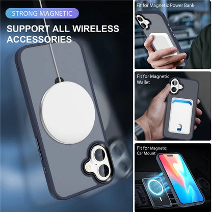 For iPhone 16 Case Compatible with MagSafe Kickstand Back Phone Cover