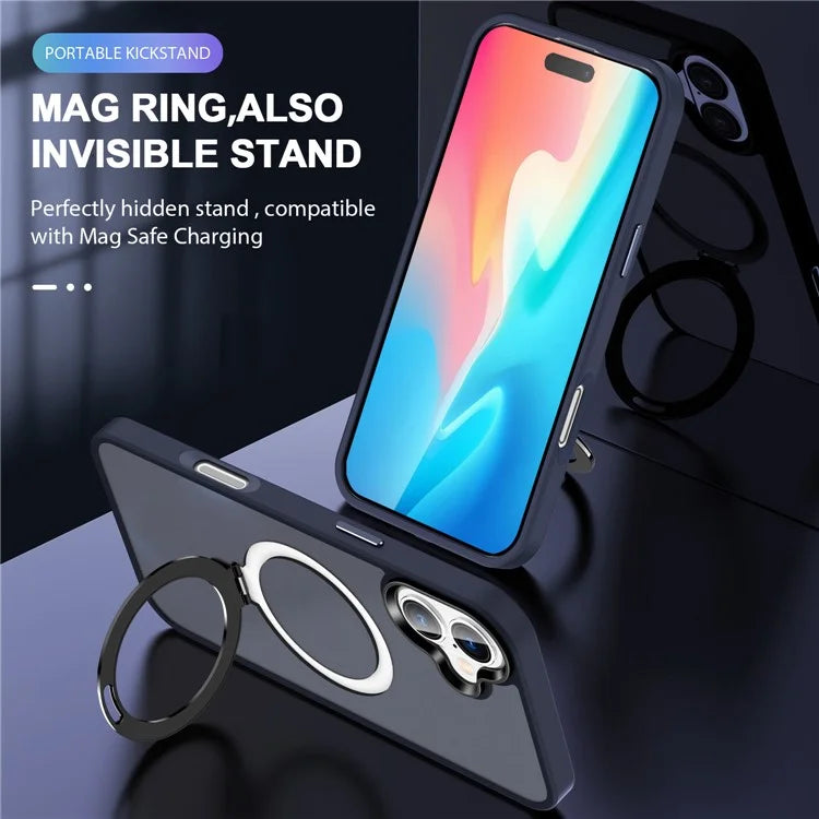 For iPhone 16 Case Compatible with MagSafe Kickstand Back Phone Cover